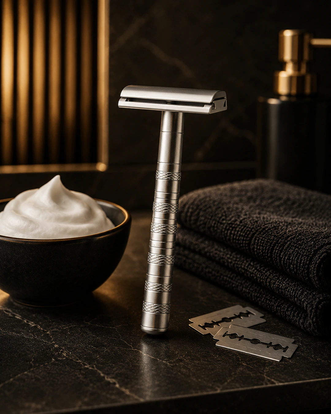 Safety Razor V-311 em composicoes premium sem texto
